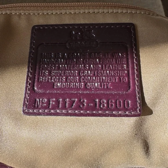 Coach Plum Patent Leather Satchel - Picture 7 of 8